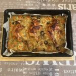Chicken rice pilaf with mushrooms done